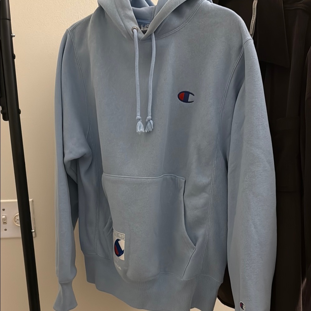 Champion Light Blue Hoodie for Men
